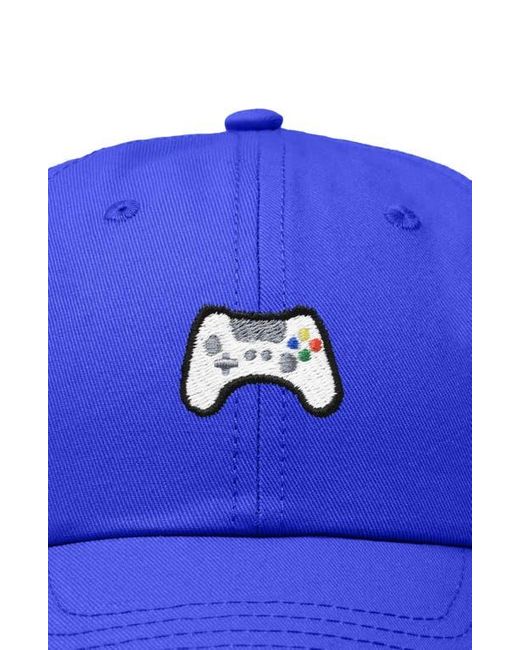 Alix Blue Game Controller Embroidered Hat for men