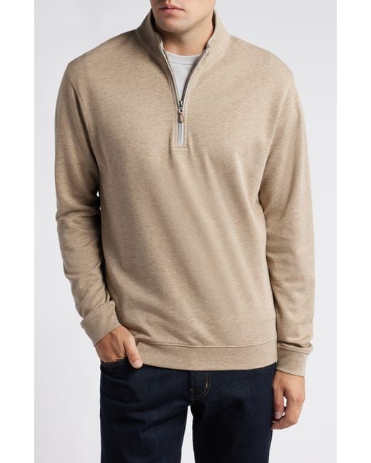 Johnnie-o Natural Sully Quarter Zip Pullover for men