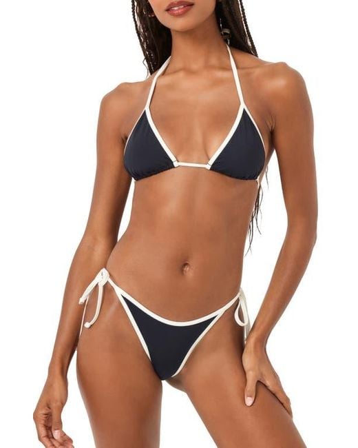 LSPACE Blue Levy Classic Bikini Bottoms