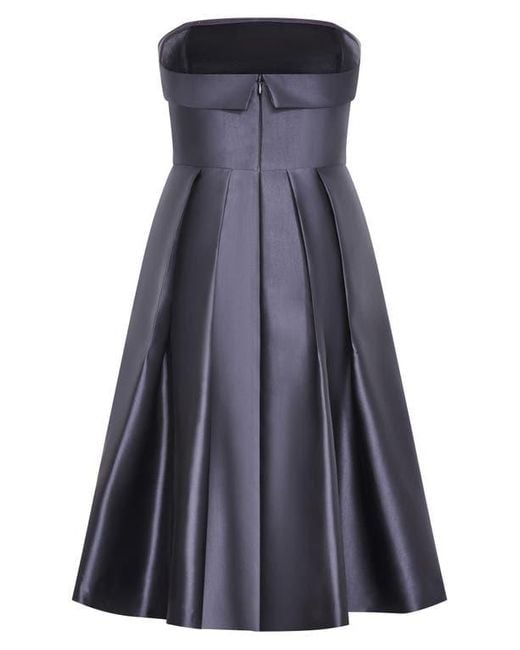City Chic Blue Tiffany Strapless Fit & Flare Dress