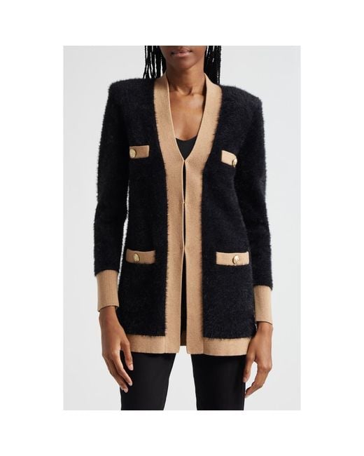 L Agence Elin 4 Pocket Cardigan in Black Lyst