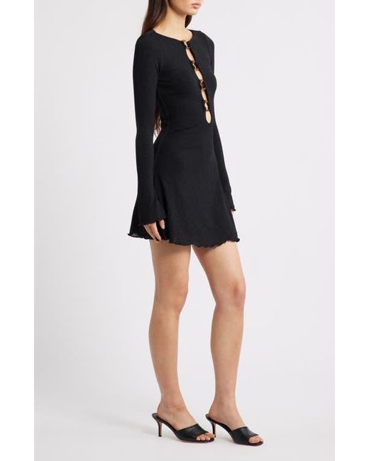 Princess Polly Women's Black Dejonge Ring Mini Dress