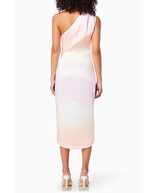 Elliatt White Mute One Shoulder Asymmetric Dress