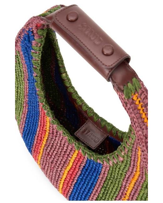 Staud Blue Moon Crocheted Raffia Bag