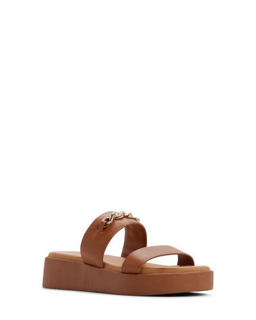 ALDO Brown Halamaever Platform Slide Sandal