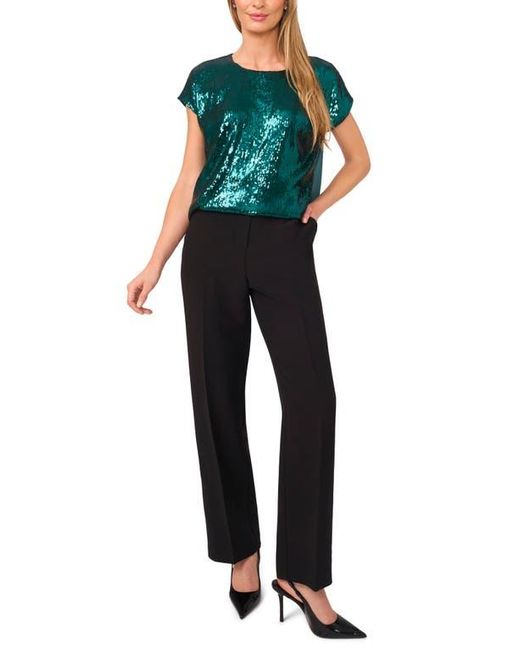 Halogen® Green Sequin Cap Sleeve Top