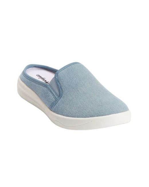 Comfortview Blue The Camellia Slip On Sneaker Mule