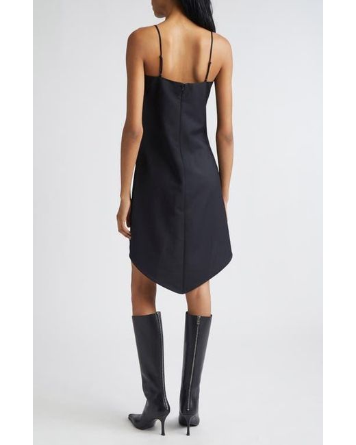 Alexander Wang Women's Black Tucked Hem Wool & Mohair Asymmetric Minidress Alexander Wang Women's Black Tucked Hem Wool & Mohair Asymmetric Minidress
