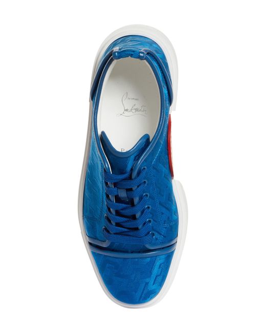 Christian Louboutin Blue Adolon Junior Jacquard Sneaker for men