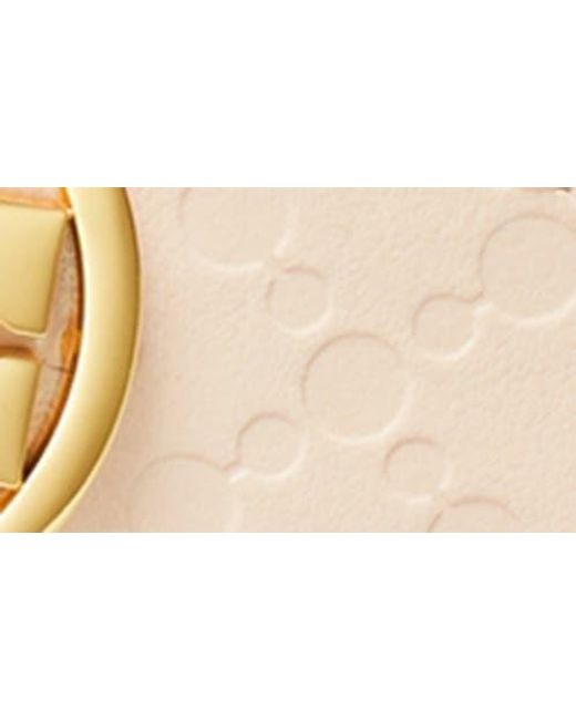 Tory Burch Natural Miller Debossed T Monogram Leather Belt