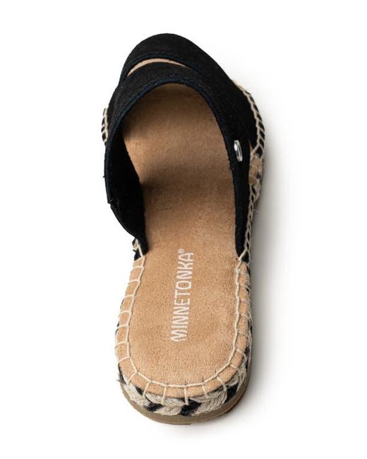 Minnetonka Black Poppie Sandal