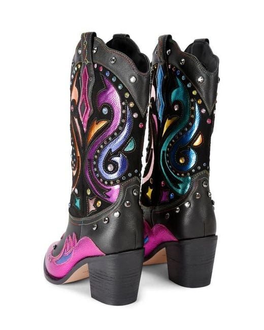 Kurt Geiger Pink Kensington Western Boot