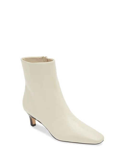 Nordstrom White Arazio Kitten Heel Bootie