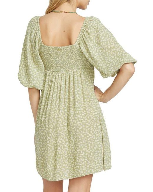 Billabong Ray Of Sun Floral Puff Sleeve Dress in Green | Lyst Billabong Ray Of Sun Floral Puff Sleeve Dress in Green | Lyst