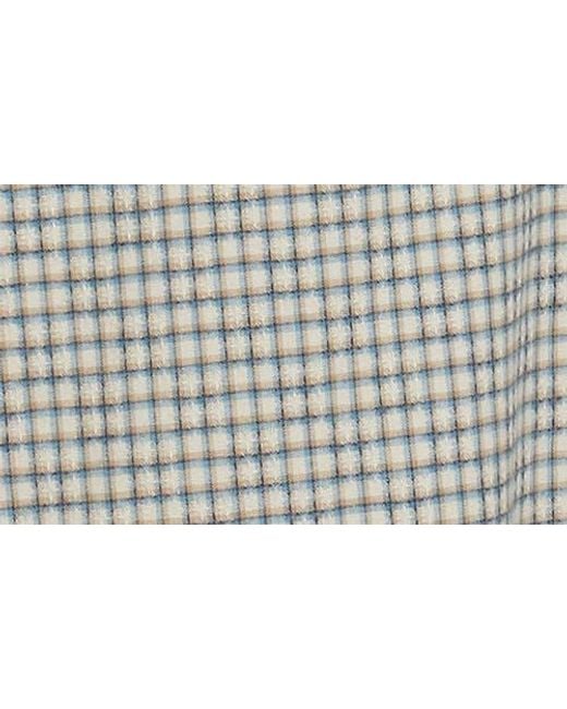 Beams Plus Gray Plaid Dobby Button-Down Shirt for men