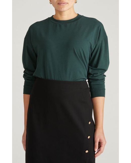 UNIVERSAL STANDARD Green Drop Shoulder Top