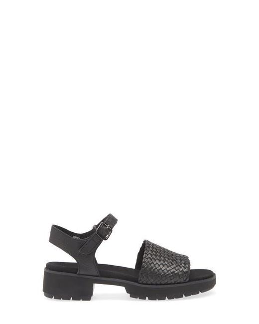 Munro Black Conner Ankle Strap Platform Sandal