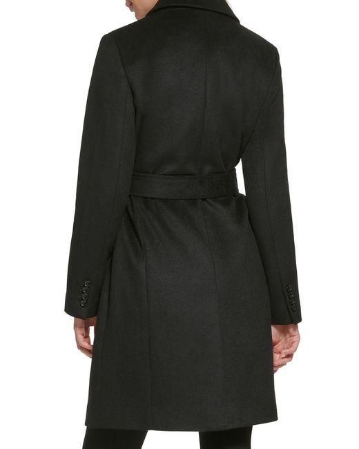 Belted wool blend patch pocket coat Clearance