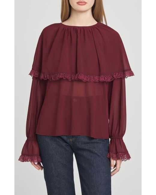 Wayf Red Mirabel Capelet Top