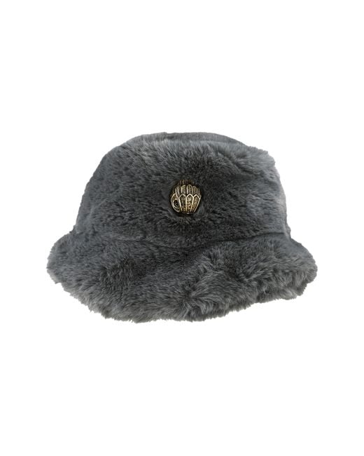 Kurt Geiger Black Faux Fur Bucket Hat