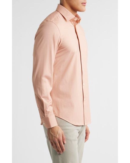 Bugatchi Multicolor Jimmy Ooohcotton Herringbone Button-Up Shirt for men