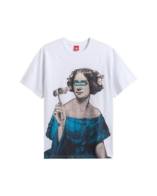 ICECREAM White Opera Graphic T-Shirt for men