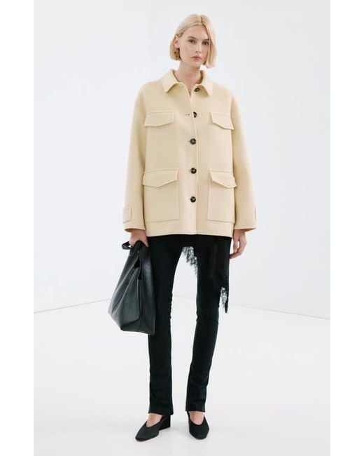 Mango Natural Wool Blend Jacket
