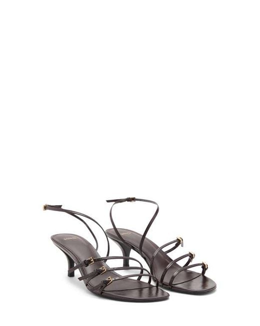 Mango White Strappy Slingback Sandal
