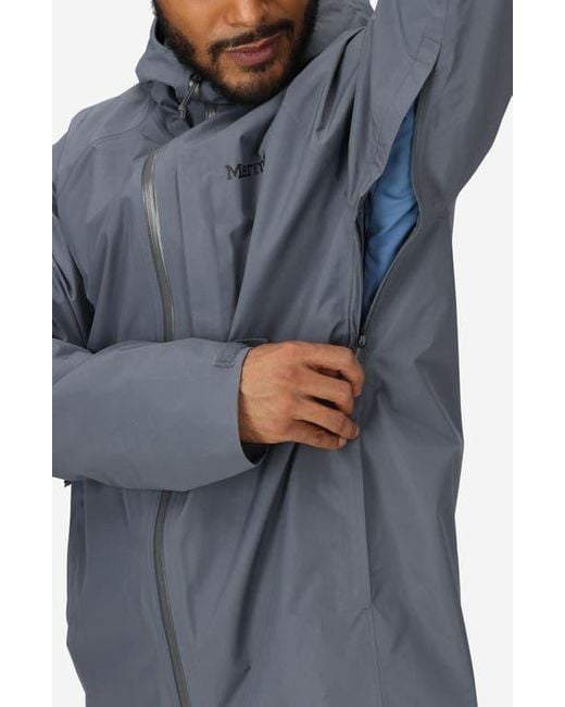 Marmot Gray Waypoint Gore-Tex Waterproof Hooded Jacket for men