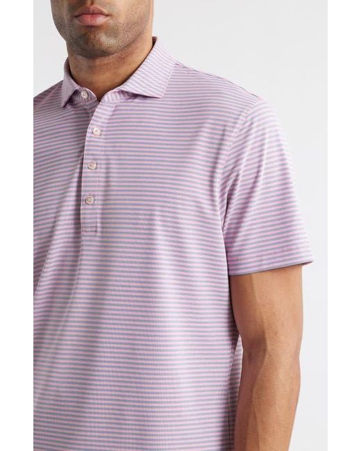 Johnnie-o Purple Stetsons Stripe Performance Polo for men
