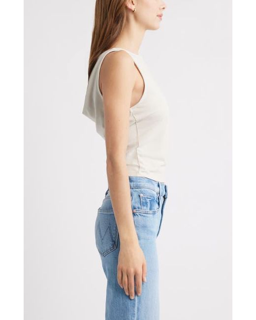 Open Edit Blue Drape Back Sleeveless Top