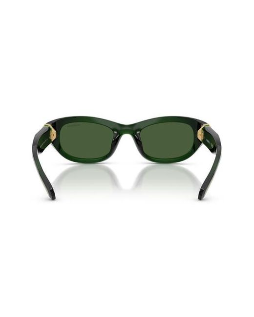 Swarovski Green 50Mm Small Pillow Sunglasses