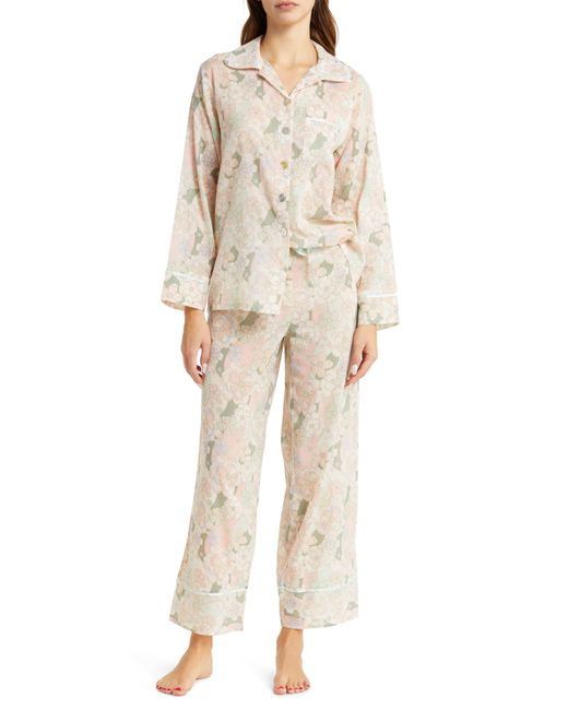 Papinelle Phoebe Floral Print Cotton Voile Pajamas in Natural Lyst
