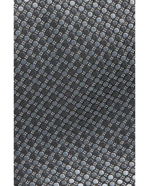 Canali Gray Geometric Silk Tie for men