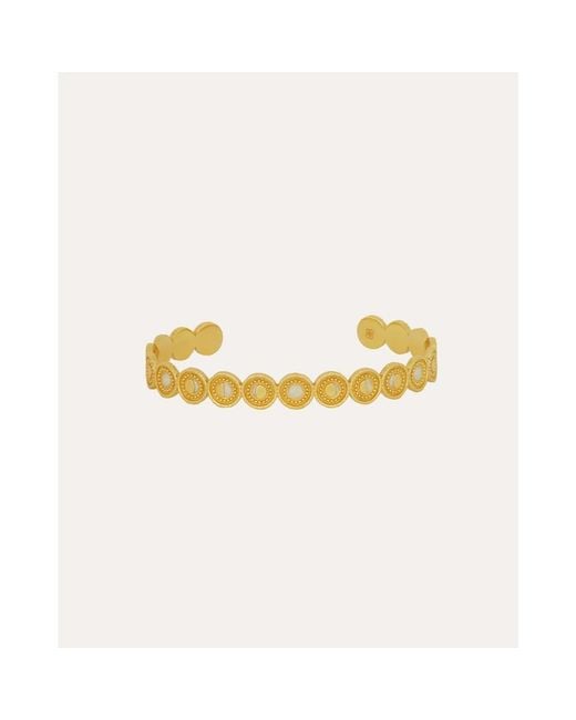 Ottoman Hands Metallic Moon Bangle