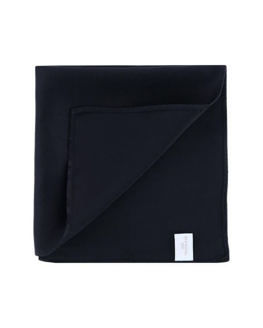 Trafalgar Blue Sutton Solid Silk Pocket Square for men