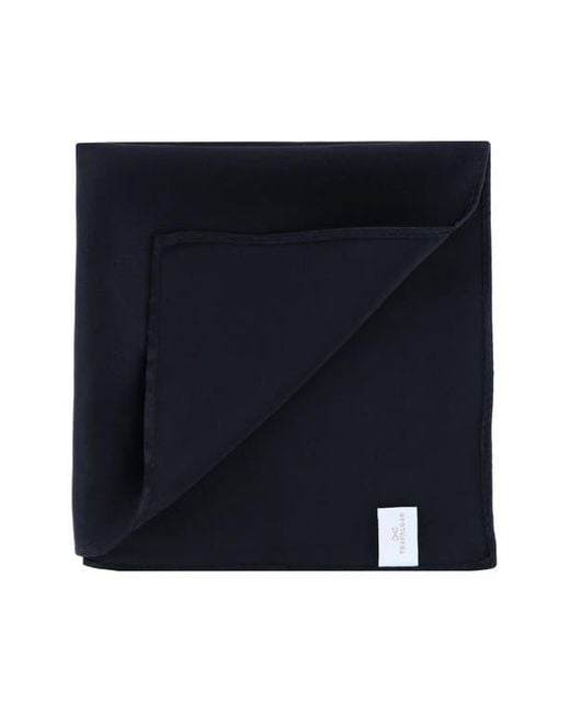 Trafalgar Blue Sutton Solid Silk Pocket Square for men