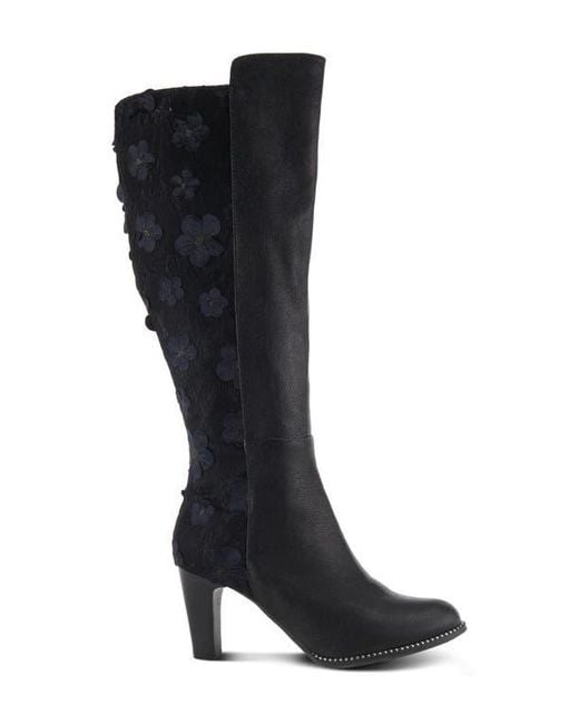 Spring Step Black Rozena Knee High Boot