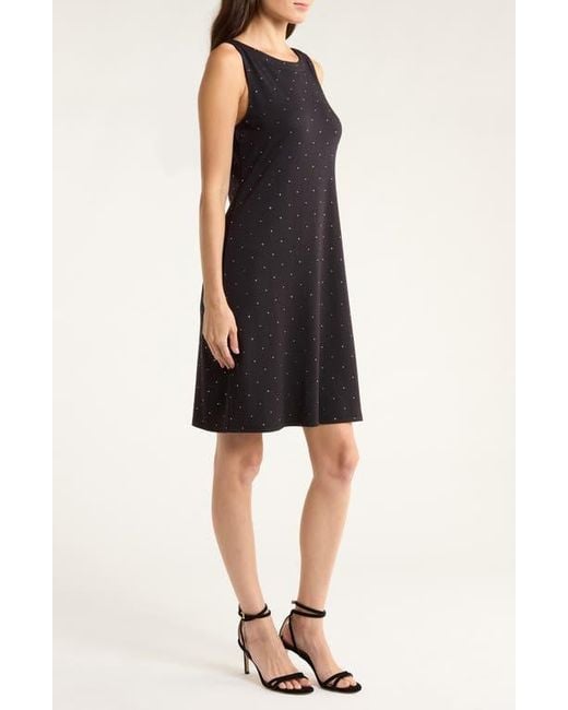 Tommy Bahama Black Darcy Diamante Sleeveless Ponte Shift Dress
