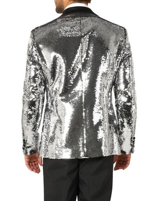 Opposuits Black Shiny Sequin Dinner Jacket for men