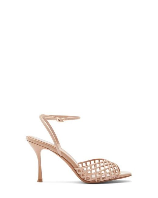 Jeffrey Campbell Natural Lattix Ankle Strap Jelly Sandal