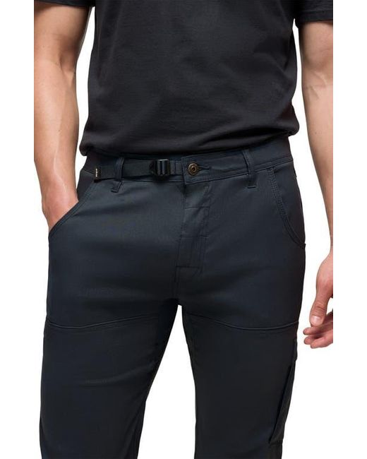 Prana Black Stretch Zion Roll-Up Pants for men