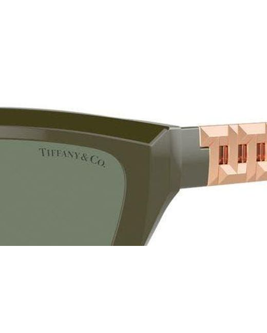 Tiffany & Co Green 54mm Rectangular Sunglasses for men