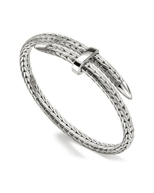 John Hardy Metallic Spear Flex Cuff, Sterling for men