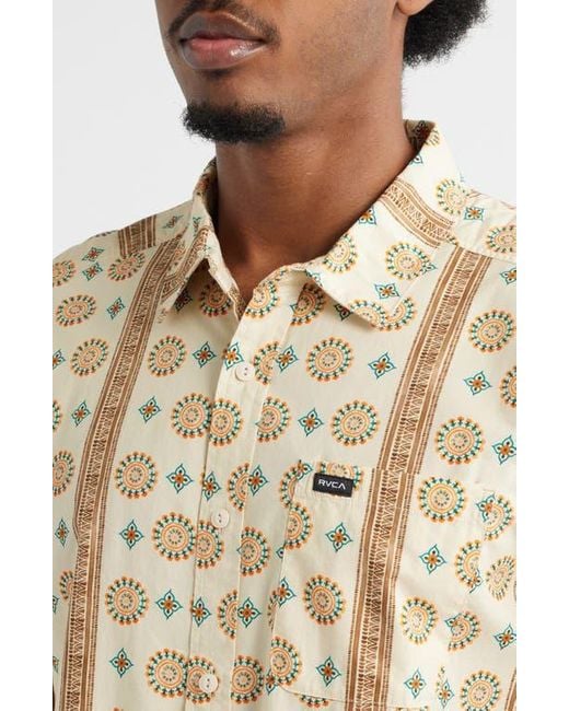 RVCA Natural Anytime Short Sleeve Button-Up Shirt for men