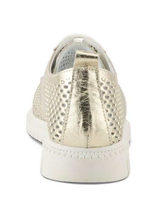 Spring Step White Perforated Sneaker