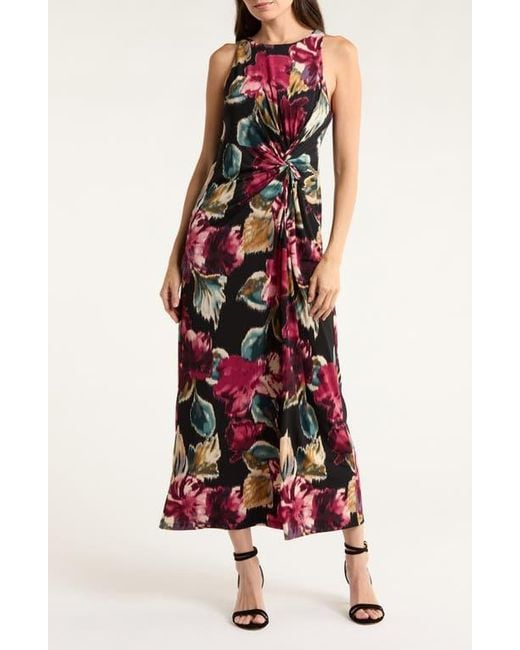 Tommy Bahama Red Jasmina Jewel Bloom Sleeveless Maxi Dress
