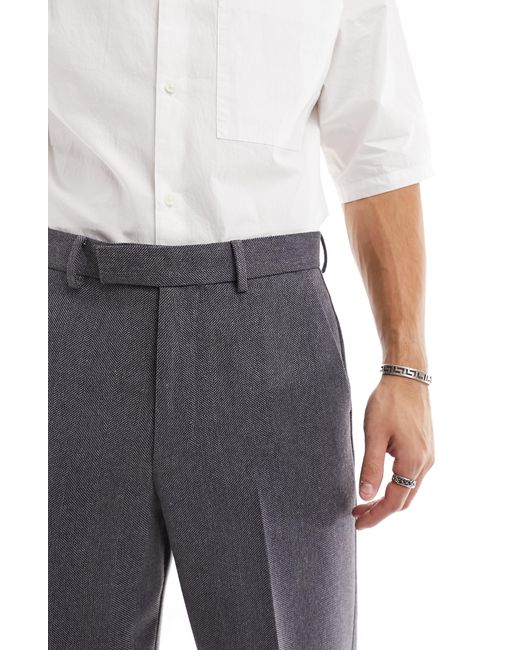 ASOS Wide Leg Trousers in White for Men | Lyst