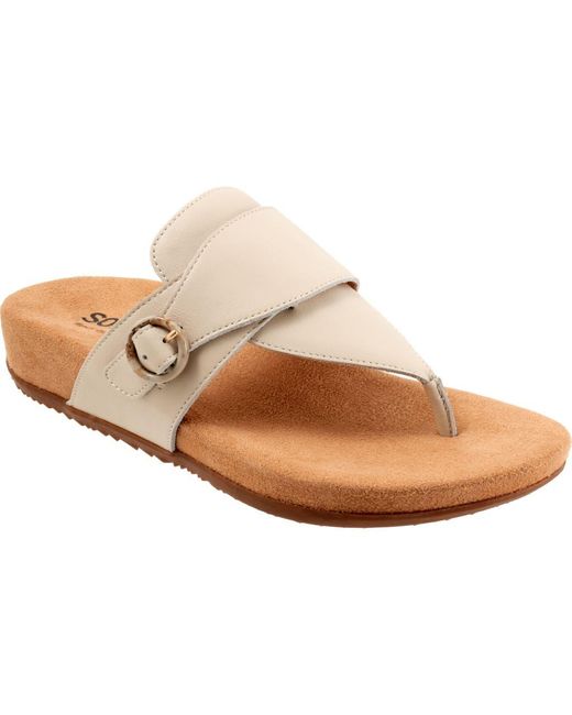 Softwalk® Natural Belize T-Strap Sandal