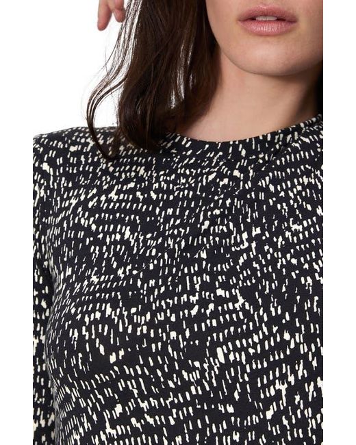 Rag & Bone Black Luca Print Long Sleeve Top